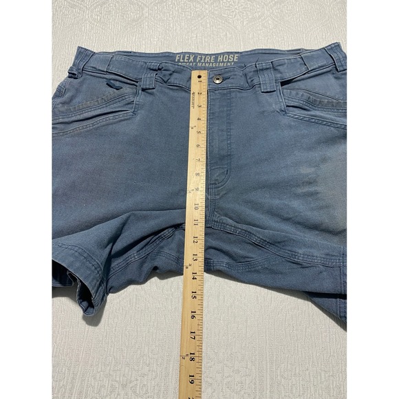 Duluth Trading Co Flex Fire Hose Relaxed Fit Blue Cargo Work Shorts Mens 40 - Picture 9 of 14
